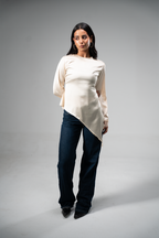 Lace satin blouse