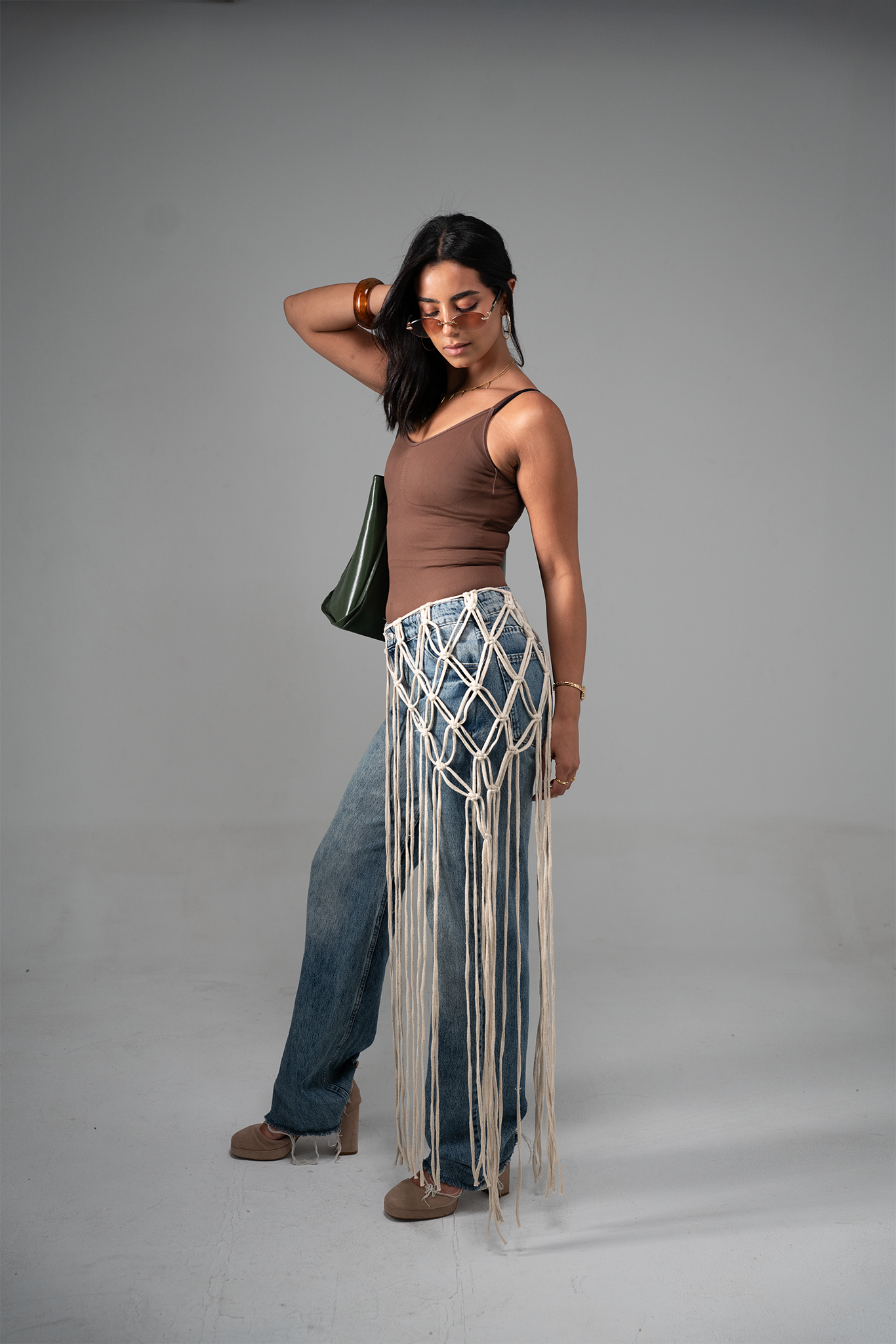 Beige Macramé Belt